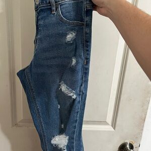 Old Navy Ripped Blue Skinny Jeans